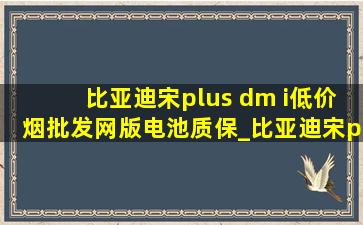 比亚迪宋plus dm i(低价烟批发网)版电池质保_比亚迪宋plus dm i(低价烟批发网)版电池是什么电池